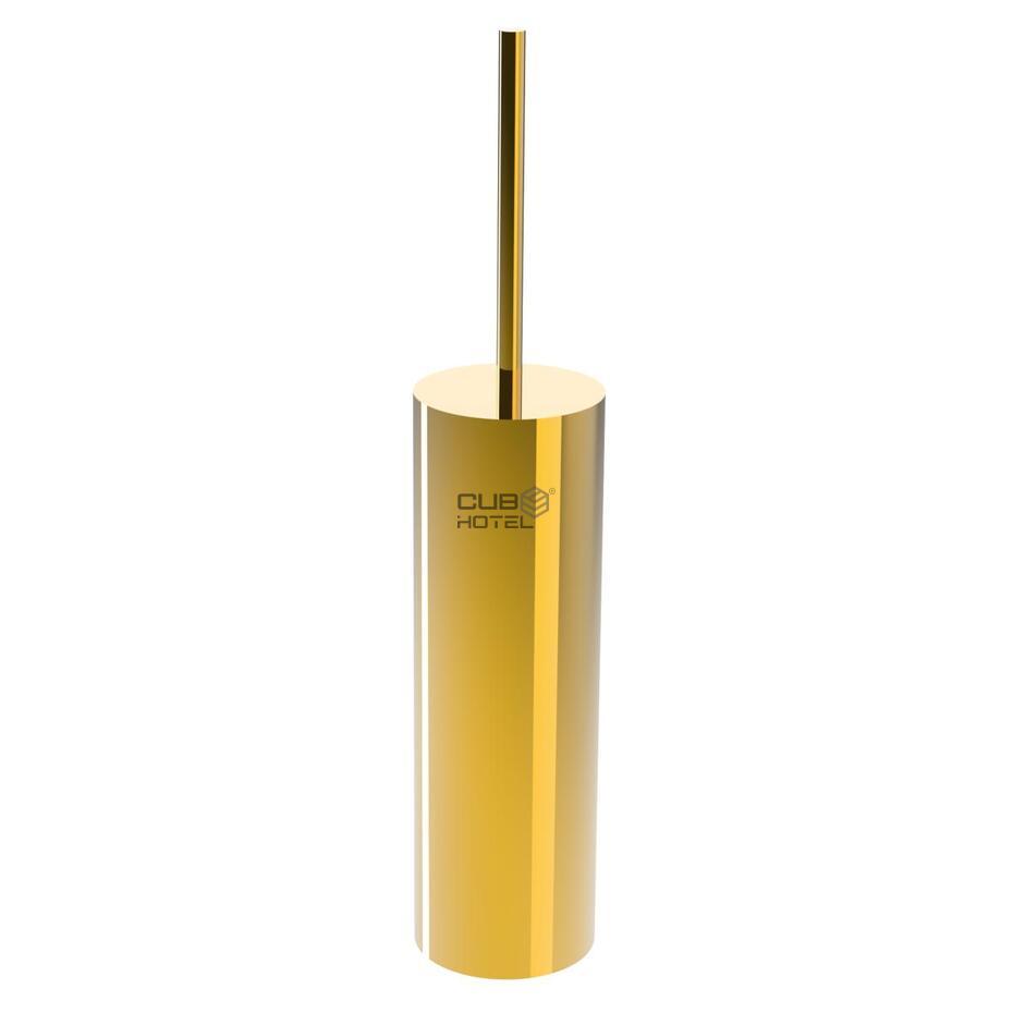 Polished Gold Stainless Steel Wall Mounted Toilet Brush